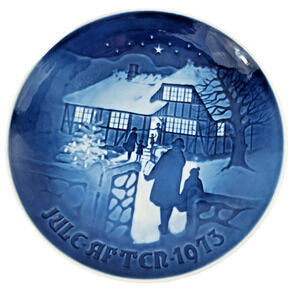 B&G Bing and Grondahl 1973 Copenhagen Country Christmas Ltd Ed. Plate 9073